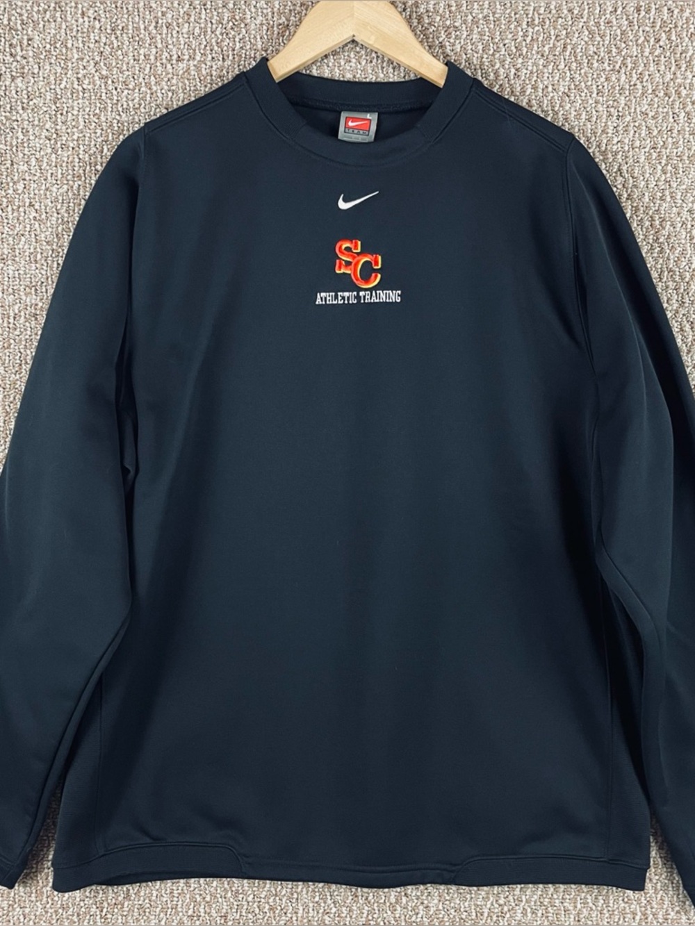 Nike USC Trojans Sweatshirt Mens L Athletic Trainer Football Therma Fit Y2K S42